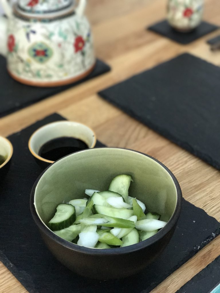 Quick-pickled veg in bowl