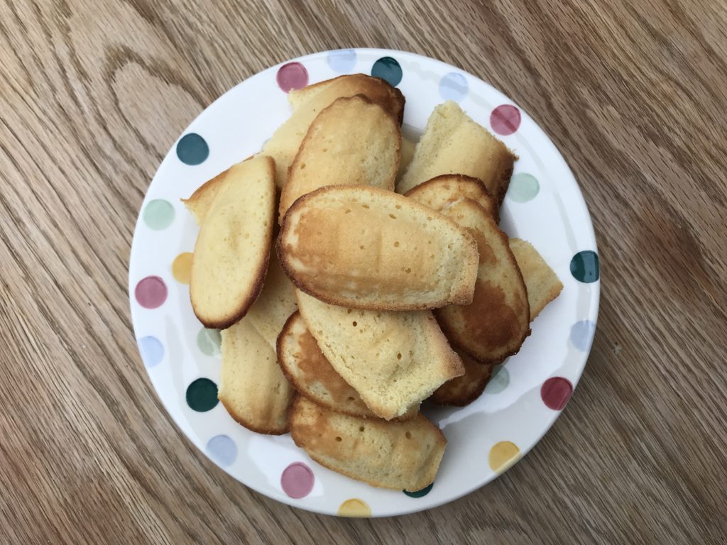 plate of madeleines