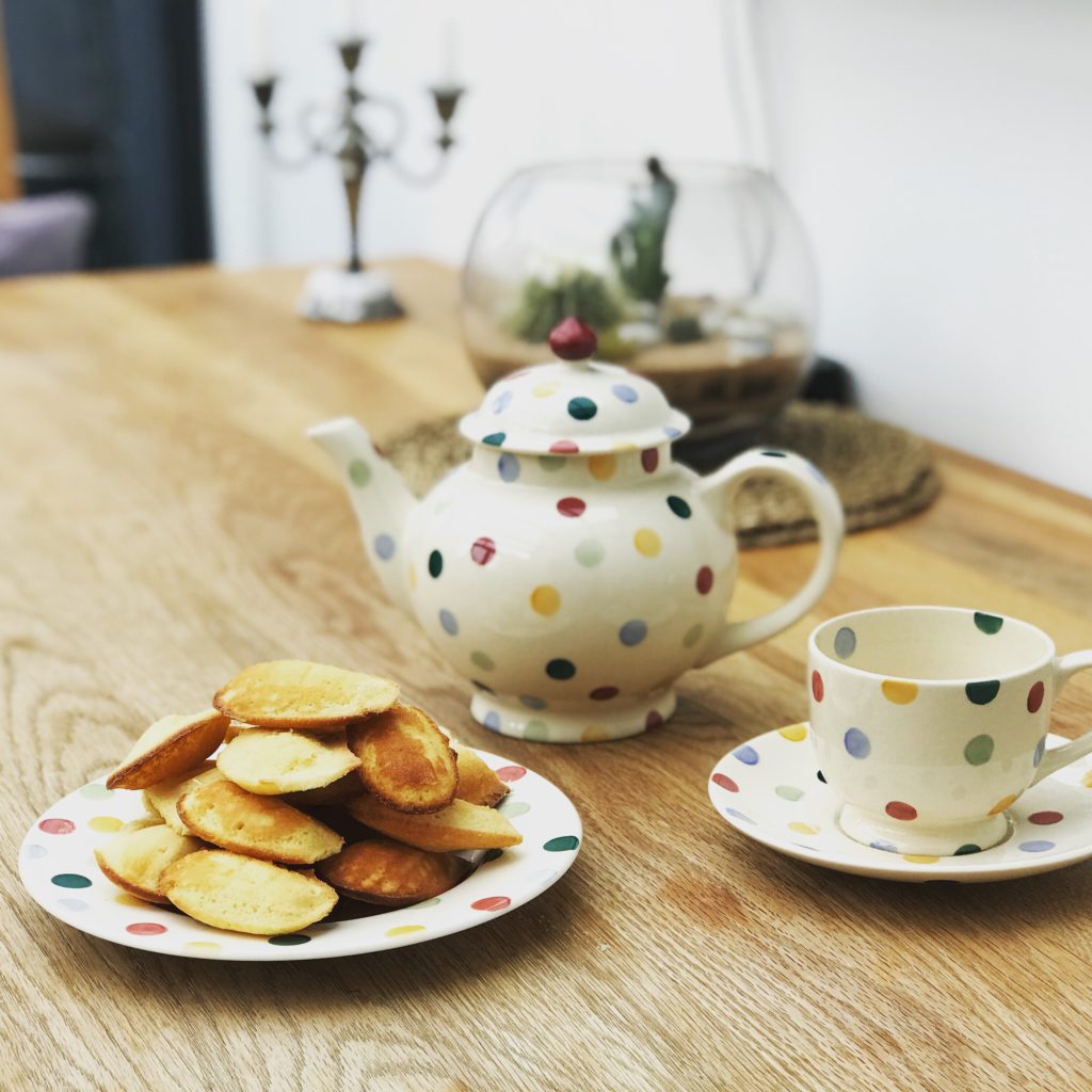 afternoon tea with madeleines 