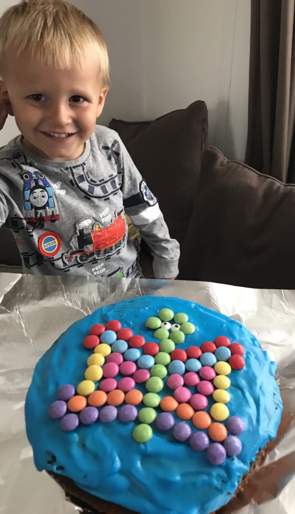Ioan with butterfly cake