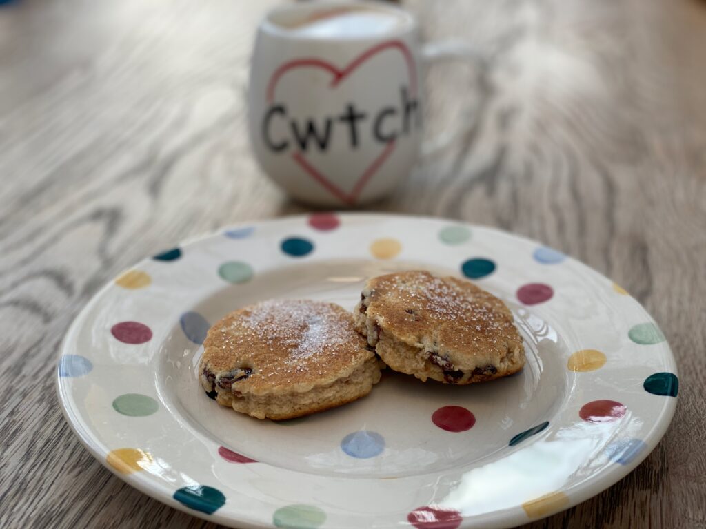 Traditional welsh cakes on a plate