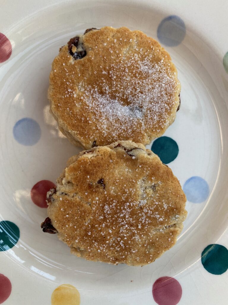Traditional welsh cakes close up